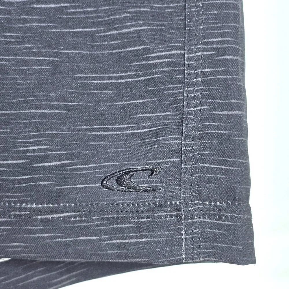 O'NEILL Mens Hybrid Palm Leaf Black Blue Surfing Swimming Board Shorts